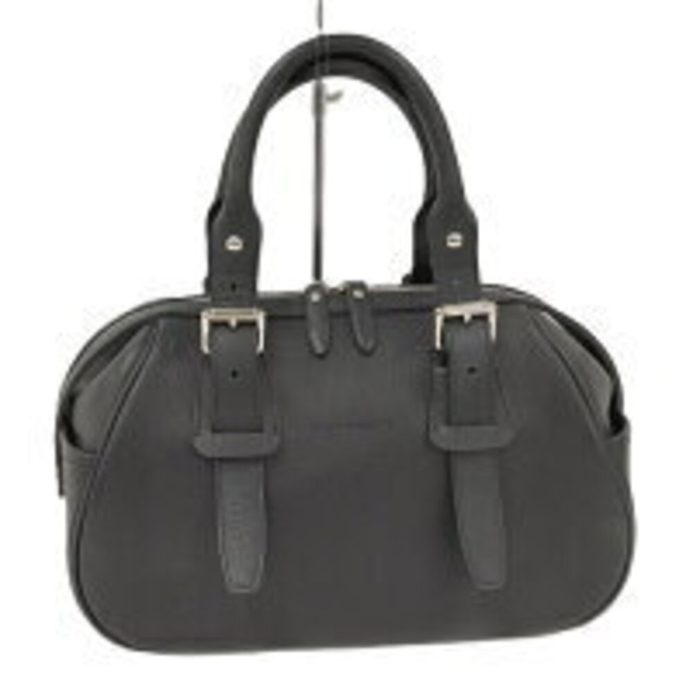 BURBERRY Boston Bag Leather Black